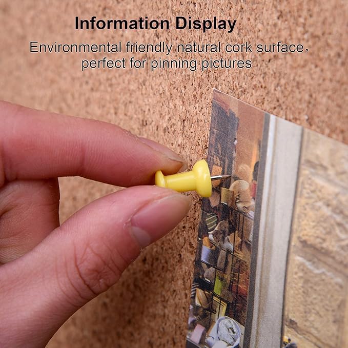 2-Pack 36 x 24 Inch Cork Board Bulletin Notice Board Message Memo Pin Board for Home Office School, Silver Aluminum Frame-DeskLoop Office