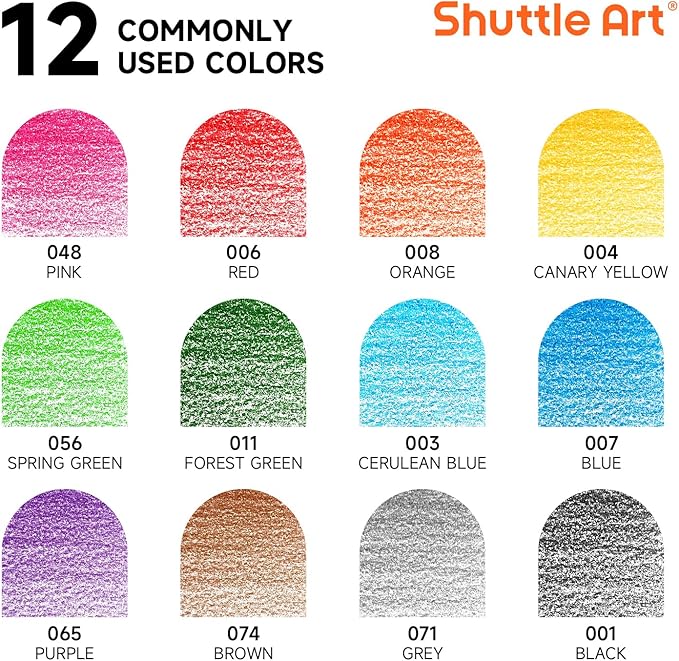 Shuttle Art 504 Colored Pencils Bulk, 12 Vibrant Colors, Pack of 42, Pre-sharpened Coloring Pencils, Wood Colored Pencil for Kids Teachers, Classroom Essentials, Back to School Supplies-DeskLoop Office