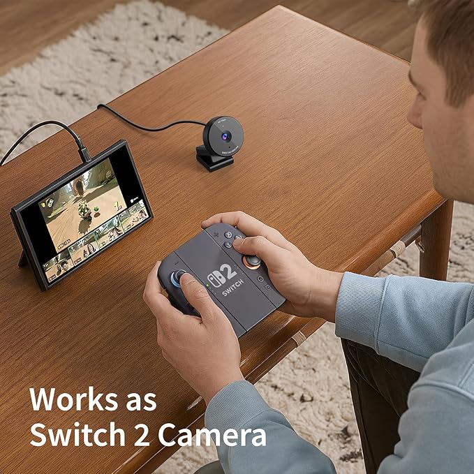 EMEET C950 Webcam for PC, 1080P Webcam with Microphone&Privacy Cover, Auto Light Correction, 70° FOV for Personal Use, Plug&Play Web Cam Protect Data, Perfect for Office Professionals&Remote Workers-DeskLoop Office