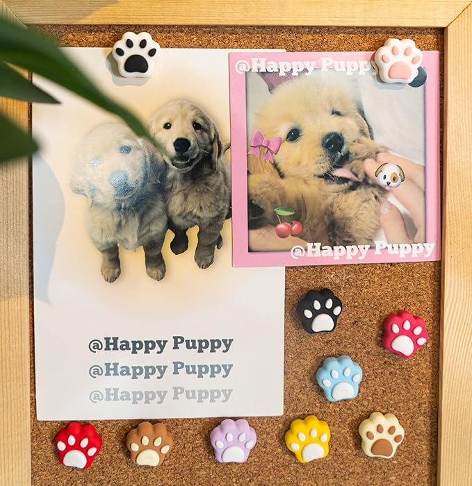 30Pcs Push Pins for Bulletin Board, Cute Push pins,Decorative Thumb Tacks, Cork Boards for Walls, for Women Office Decor,Classroom Decor,Cubical Decor,Home Decor (30-Cat Paw)-DeskLoop Office