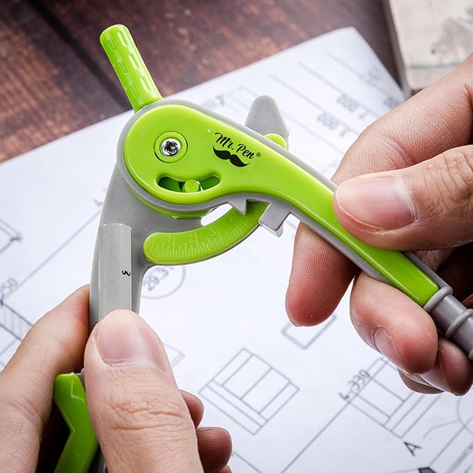 Mr. Pen- Compass and Protractor Set, Geometry Kit, Compass Protractor Set, Protractor, Compass for Geometry, Math Compass, Compass School, Math Compass and Protractor, Back to School Supplies-DeskLoop Office