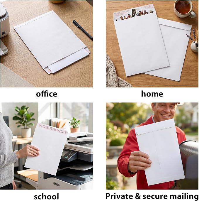 25 Pack 9x12 Catalog Envelopes, Self Seal Mailing Envelopes, Certificates & - Image 6