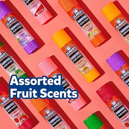 Elmer's Glue Stick Variety Pack, Featuring BlooStick Buddies, Disappearing Purple, and Scented Glue Sticks, Assorted, 30 Count-DeskLoop Office
