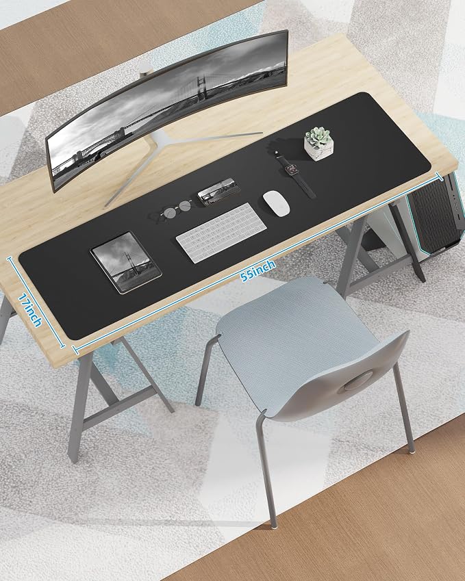 Large Desk Mat, Large Mouse Pad, Non-Slip PU Leather Desk Blotter, Laptop Desk - Image 7