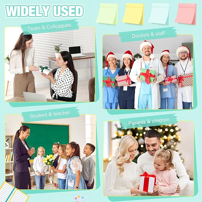 Fainne 200 Pack Sticky Notes Bulk Back to School Supplies Self Stick Note Pads Paper Memo for Office First Day of School Student Teacher Essentials (3 x 3 Inch,Simple Color)-DeskLoop Office