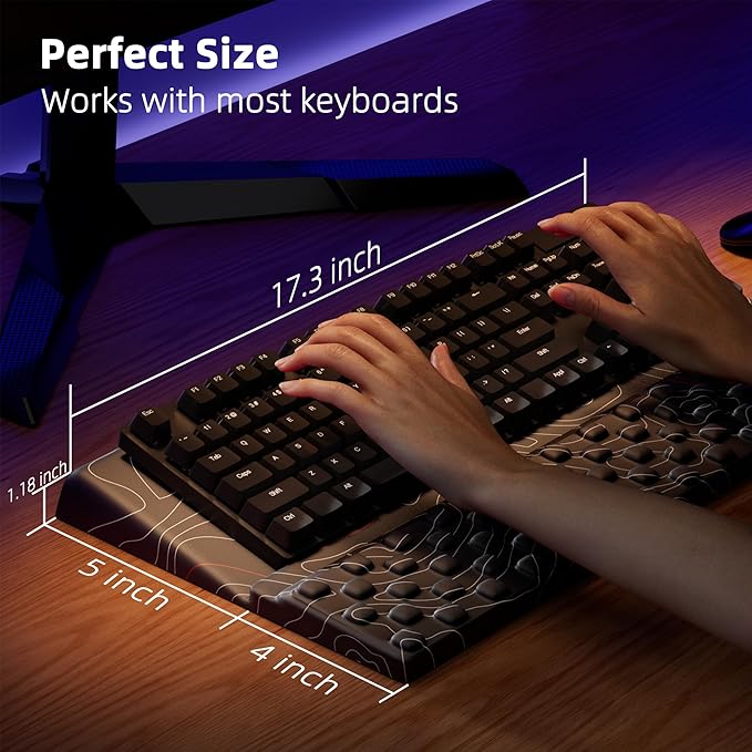 Ospelelf Tilt Keyboard Stand with Wrist Rest, Comfy Ergonomic Keyboard Riser Holder for Office Home-DeskLoop Office