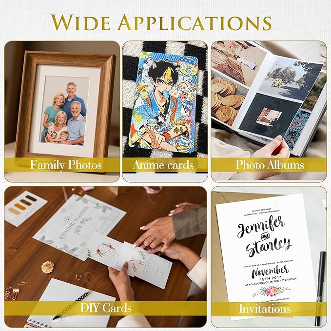 A-SUB Inkjet Glossy Photo Paper 4X6 Inches 48lb 180gsm Professional Glossy Photographic Paper for Inkjet Printers Dye Ink 100 Sheets-DeskLoop Office