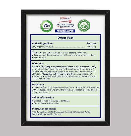 Germisept 75% Alcohol Advanced Hand Sanitizing Wipes | 50 Count per Pack x Pack of 3 = 150 Wipes-DeskLoop Office