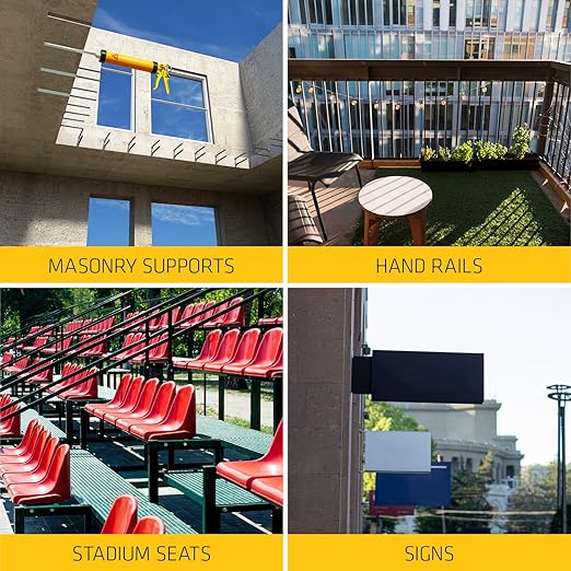 SIKA AnchorFix-2 High-Performance Construction Adhesive, 12-Pack, 10.1 Oz – Fast-Curing Epoxy for Anchoring in Concrete, Masonry & Steel, Solvent-Free, Ideal for Heavy-Duty Projects-DeskLoop Office