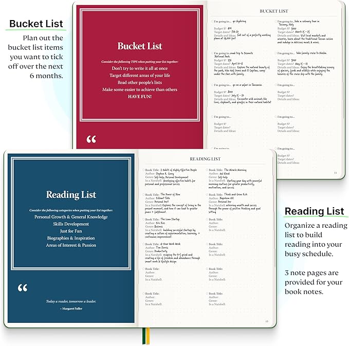 Roterunner Purpose Planner Notebook B5 7.5”x9.8” Undated 2025 Daily Weekly and Monthly Productivity Goal Setting Tool for Work Home ADHD for Adults Self Care Journal-DeskLoop Office