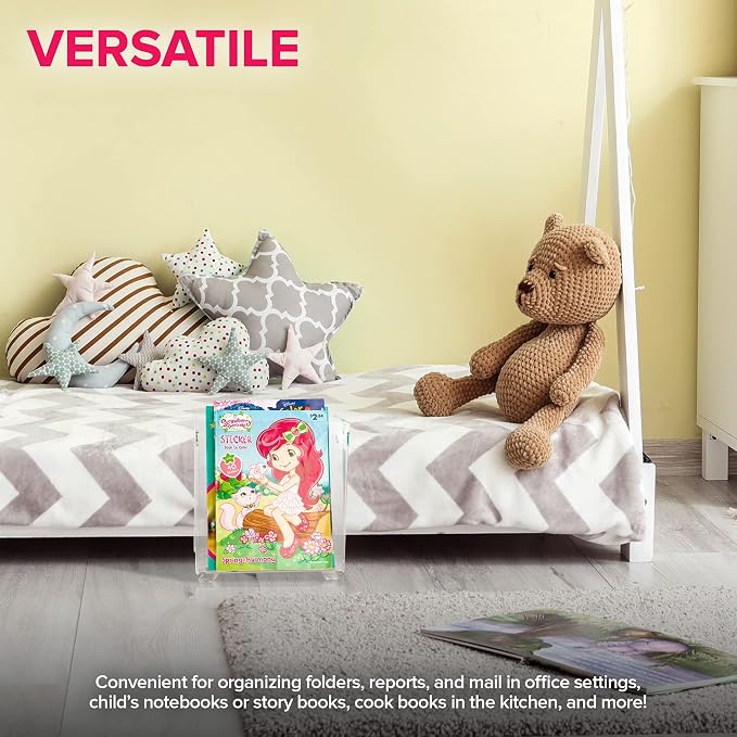 Stock Your Home Acrylic Magazine Holder, Crystal Clear Shatterproof Organizer - Image 7
