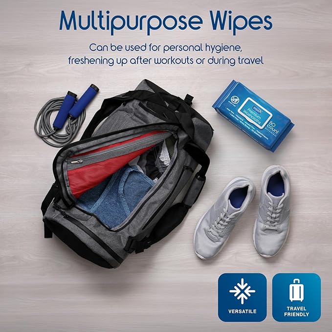 Inspire Adult Wet Wipes, Wash Cloths, Incontinence & Cleansing for Elderly Extra Large, 8"x12" (300 count)-DeskLoop Office