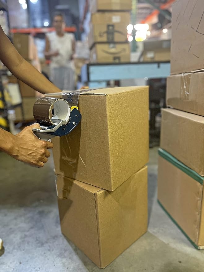 WOD SNC-389 3" Mousetrap Low Noise Carton Sealing Packaging Tape Silent Gun Dispenser with Safety Blade Cover - Ideal for Noise Sensitive Environments: Fits Up to 3 in. Wide (Holds 3 in. Core)-DeskLoop Office