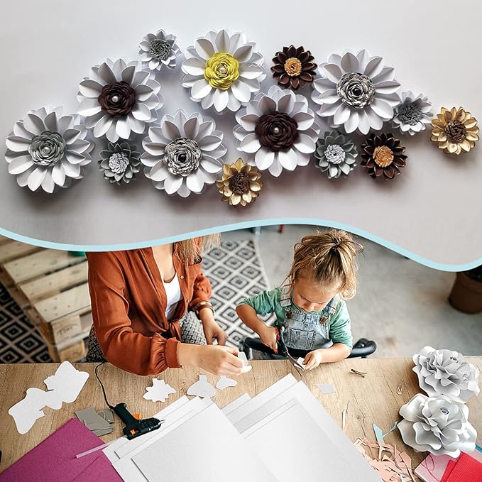 100 Sheets Silver Shimmer Cardstock 8.5 x 11 Metallic Paper, Goefun 80lb Card Stock Printer Paper for Invitations, Crafts, DIY Cards,Graduations-DeskLoop Office