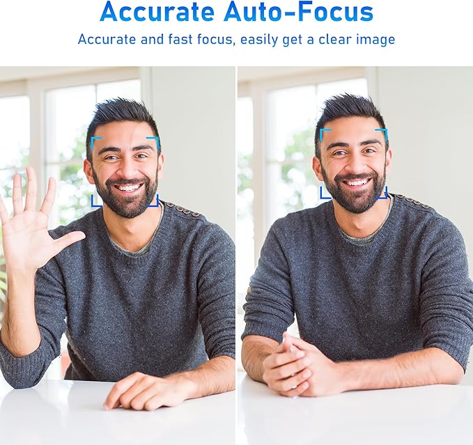 4K Webcam with Speaker and 4 AI Noise-Cancelling Mics, Wide Angle PC Cameras with Remote, Auto Focus, Privacy Cover, Tripod, Great for Computer, Zoom, Skype, Teams, Laptop, Personal Video Calling-DeskLoop Office