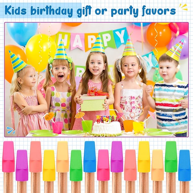 Sherr 2000 Pcs Cap Erasers for Pencils Assorted Colored Pencil Top Erasers Arrow Shaped Pencil Erasers Toppers Pencil Toppers Eraser Tops for Pencils for Kids Teachers School Classroom Home Supplies-DeskLoop Office