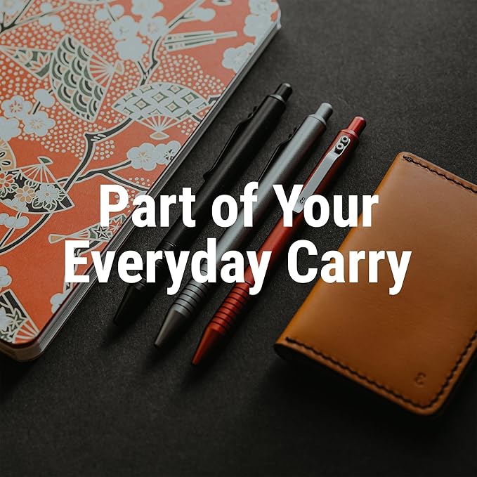 Everyman Grafton Gel Ink Pen Bundle, Crimson | Premium 0.7mm Refillable Metal Pen with Comfortable Grip + 3 Black Refills | Smooth Writing EDC Pen Set for Office, Travel, Gifts & Daily Use-DeskLoop Office