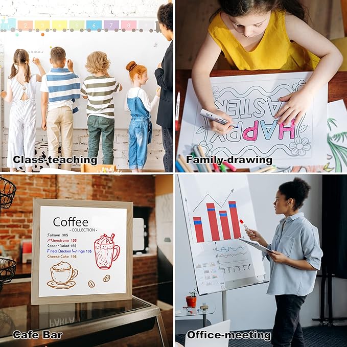 Comix Low Odor Dry Erase Markers, Chisel Tip White Board Markers, 36 Bulk 4 Colors Thick Markers for Kids Teachers-DeskLoop Office