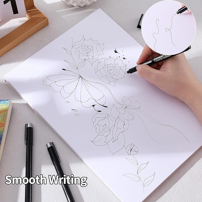 TWOHANDS Micro Pens 01,Art Pens,Fineliner Ink Pens,Set of 12 Technical Drawing pen,Pigment Pen,Fine Point,colord,Waterproof,for Art Watercolor,Sketching,Anime,Manga, 21281-DeskLoop Office