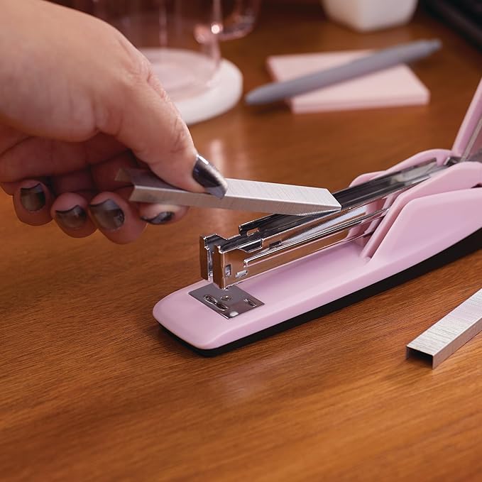 Swingline Stapler, 20 Sheet Capacity, 545 Desktop Stapler, Blush Pink (S7054513)-DeskLoop Office
