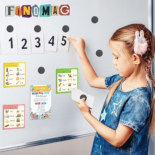 105 Pcs Round Magnets with Adhesive Backing, Flexible Self Adhesive Magnets for Crafts, Small Sticky Magnetic Dots for Hanging & Organizing Light Objects, Magnets for Whiteboard, Fridge, DIY-DeskLoop Office