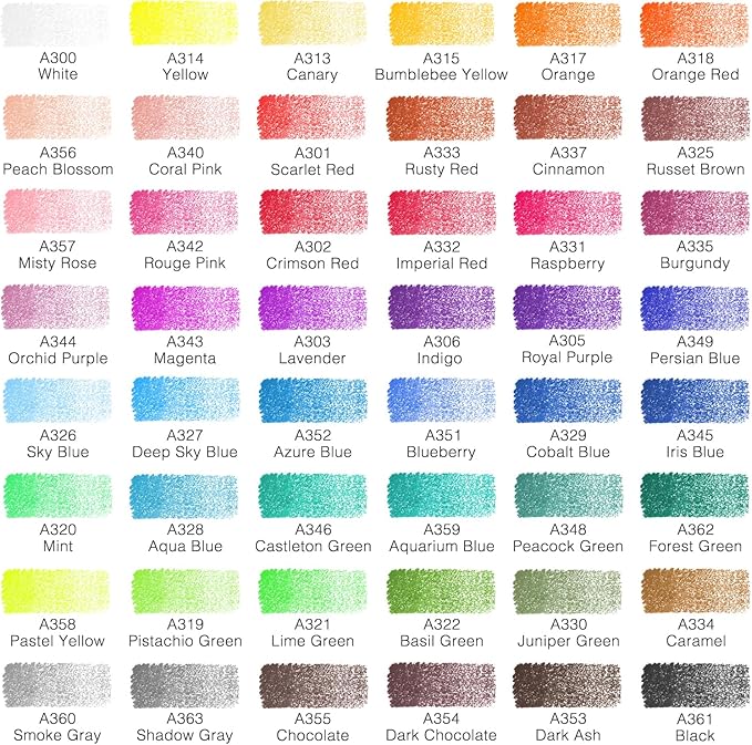 ARTISTIC EYE Premium Colored Pencils | Set of 48, Quality 3.8mm Soft Core Leads, Rich & Vibrant Colors, Blendable, Perfect for Beginner & Advanced Artists-DeskLoop Office