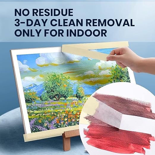 General Purpose Masking Tape 1.88 Inches x 60 Yards, Beige White Painters Tape for Painting, Labeling, DIY Arts Crafts, Home Office School Projects, 6 Rolls-DeskLoop Office