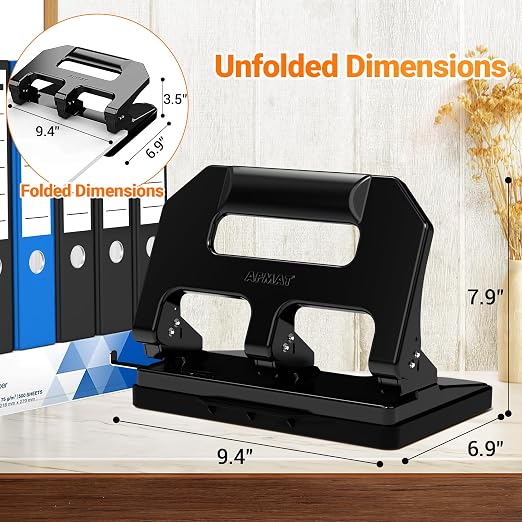 AFMAT HPX1 Heavy Duty 3 Hole Punch, 3 Hole Puncher - Image 7