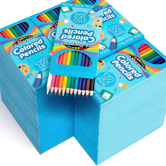 864 Count Colored Pencils Bulk, 72 Pack Colored Pencils for Kids, Pre-sharpened Coloring Pencils in 12 Vibrant Colors, Bulk School Supplies for Teachers, Classroom Prizes, Drawing Art Supplies-DeskLoop Office