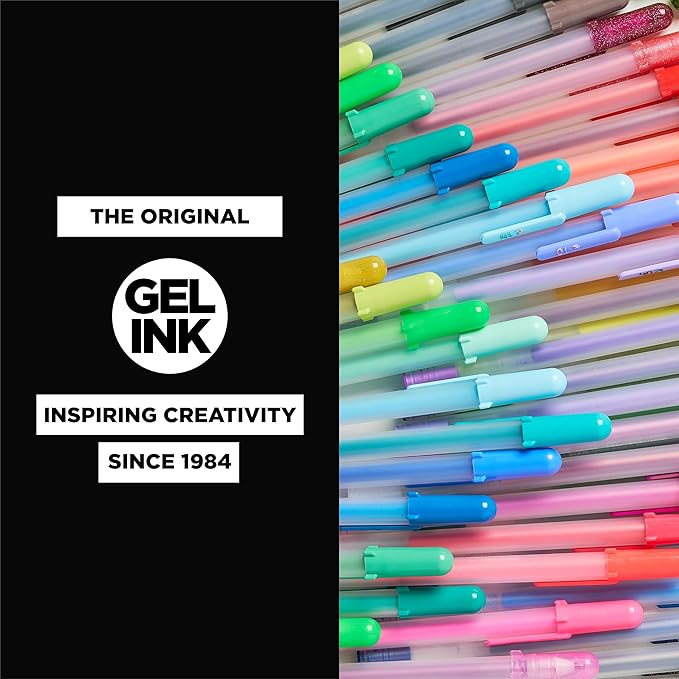 SAKURA Gelly Roll Metallic Gel Pens - Pens for Scrapbook, Journals, or Drawing - Dark Metallic Ink - Medium Line - 5 Pack-DeskLoop Office