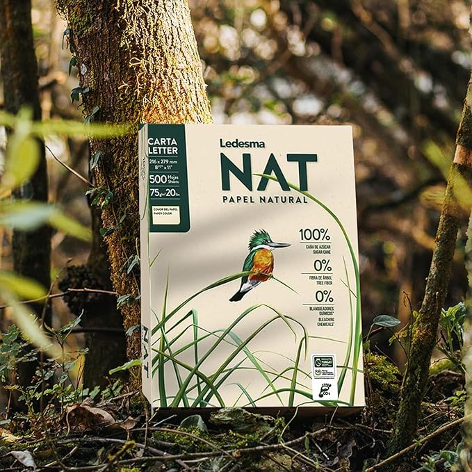 Letter Size 8.5"x11" Sugarcane Pulp Printer Paper - 75 GSM, Unbleached Paper Multipurpose Copy Printer Paper - for All Office & Photocopy Printers, Designs, Crafts (5 Ream)-DeskLoop Office