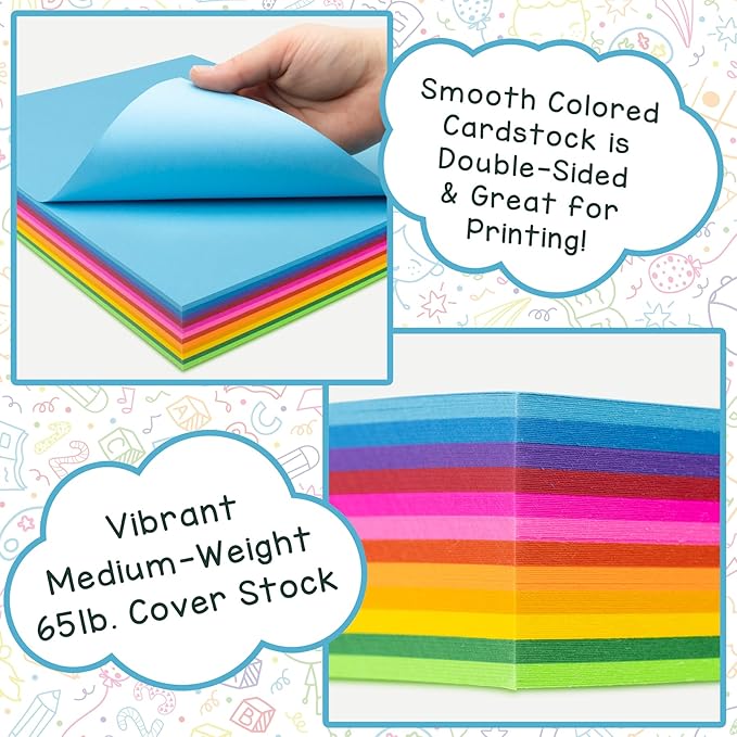 Hygloss Red Bright Colored Cardstock - 8.5x11-Inch, 90 Sheets, 65 lb/ 176 gsm, Fade-Resistant, Acid-Free Color Card Stock Paper-DeskLoop Office