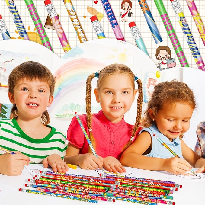 Cinrobiye 200 PCS Inspirational Pencils Bulk,Motivational School Wood Pencils,Encourage Positive Pencil Party Favors Gifts Pencil Back to School Supplies for Kids Student Teacher Classroom Reward-DeskLoop Office