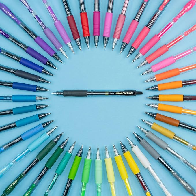Pilot G2 Premium Gel Pens, Gel Roller Pens, Fine Point 0.7 mm Assorted Colors 8-DeskLoop Office