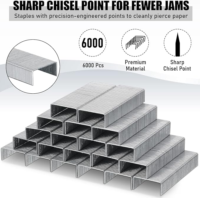 Marspark 10 Pcs Stapler for Desk Office Staplers Bulk with 6000 Staples 25 Sheet Capacity for School Office-DeskLoop Office