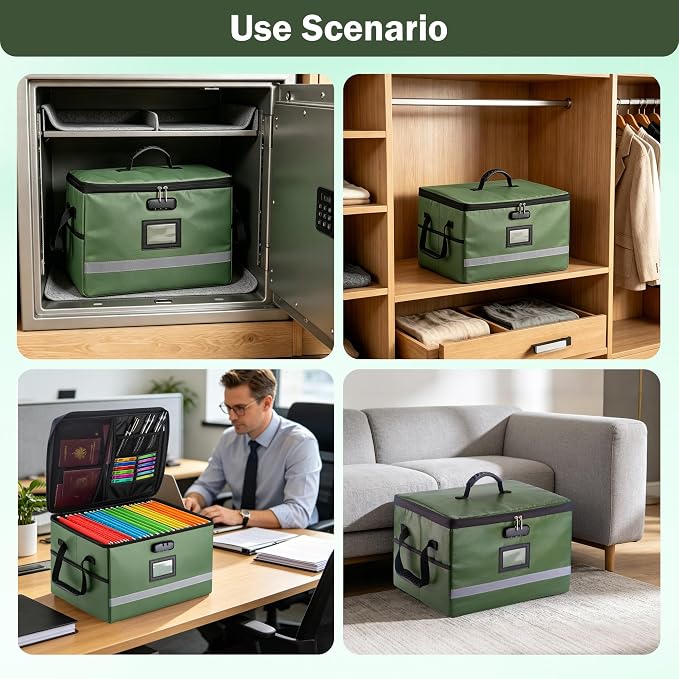 EXLIFBAG File Organizer, Fireproof File Box - Image 7