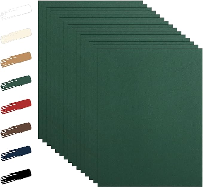 28 Sheets Dark Green Cardstock 8.5 x 11 Craft Paper, 92lb Premium Christmas Paper Card Stock for Wedding Invitations, School Crafting, Business Cards, Making Cards, Party-DeskLoop Office
