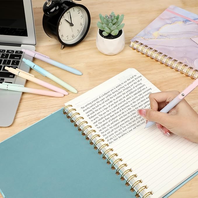 Ddaowanx Gel Pens, 10 Pcs 0.7mm Quick Dry Black Ink Pens Fine Point Smooth Writing Pens, Cute Office School Supplies Gifts for Women (10 Pcs Gradient-Black Ink)-DeskLoop Office