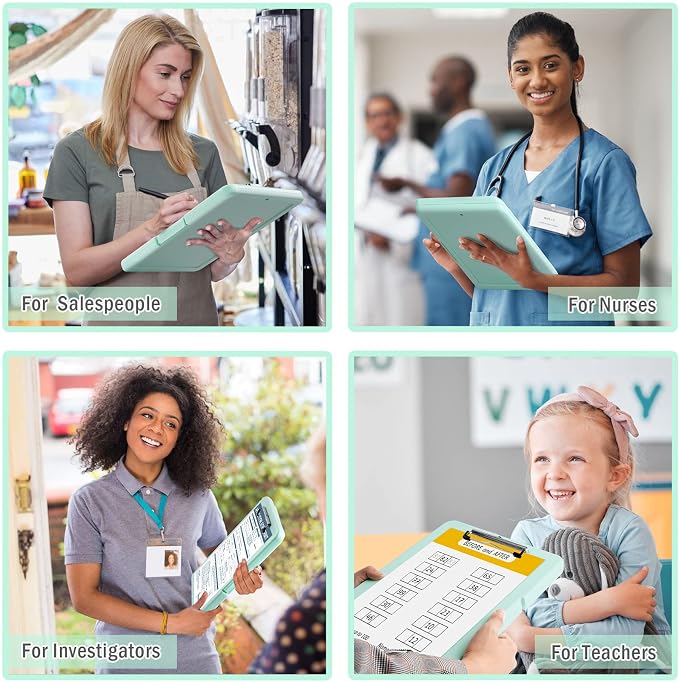 ANZNKU Clipboards with Storage, 13x9.6 Heavy Duty Nursing Clipboard Foldable - Image 7