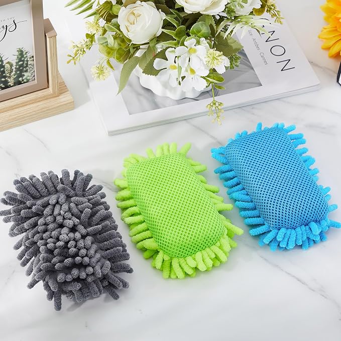 Zonon 4 Pieces Dry Erase Eraser Microfiber Shag Washable Whiteboard Eraser - Image 7