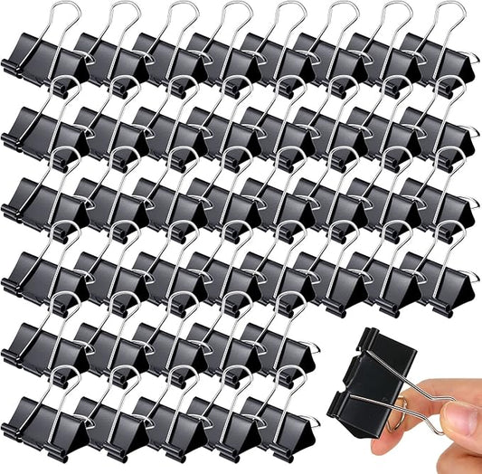 Yexiya 300 Pcs Large Binder Clips Bulk Big Paper Clamps Office Supplies Paper Clamps for Teachers Students School Office Business Paperwork Supplies (Black, 1.61 Inch)-DeskLoop Office