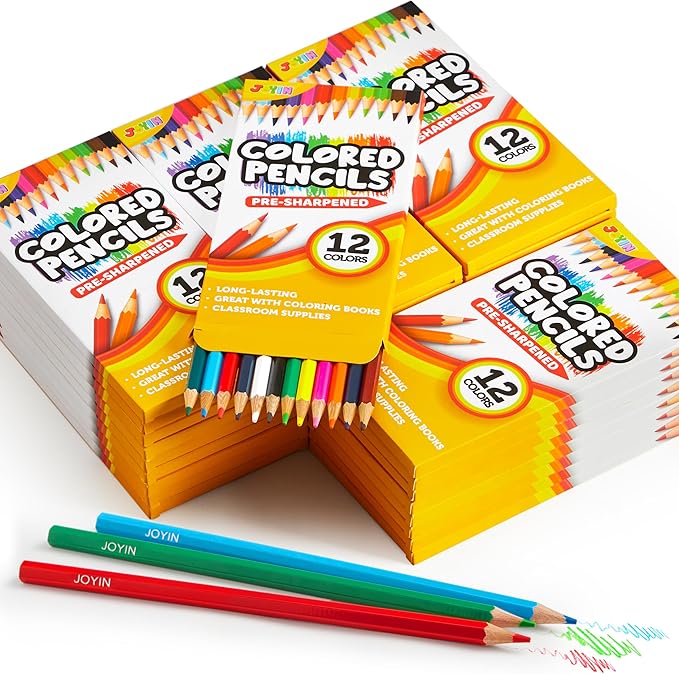 JOYIN 432 Count Colored Pencils Bulk, Colored Pencils for Kids 3+, 12 Colors, 36 Packs, Pre-sharpened Coloring Art Supplies, School Supplies-DeskLoop Office