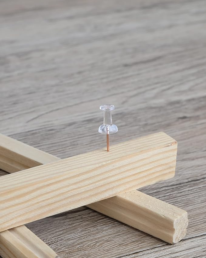 PAPERPAL 280 Rose Gold Push Pins for Cork Board, Clear Thumb Tacks for Wall Hangings, Pushpins for Office School & Personal Use, Standard Size Push Pin Tacks-DeskLoop Office