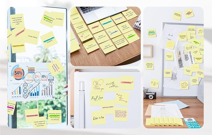 Sticky Notes 3x3 in Yellow, Strong Adhesive, Clean Removal, Recyclable - Image 7