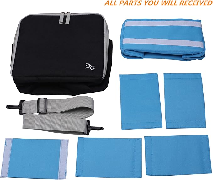 Large Storage Tote Bag for Markers, Brush Pens, Coloring Pencils, Books, Art & Craft Supplies, Tools, Cosmetics - Up to 130 Pens, Black-DeskLoop Office