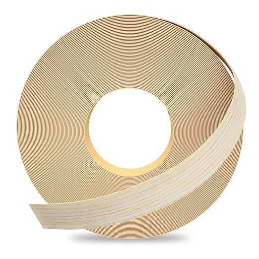 GSCIT Club Oak Edge Banding, 7/8 inch x 500ft roll of Veneer Edge Banding Preglued Flexible, Wood Tape Banding for Repair Furniture-DeskLoop Office