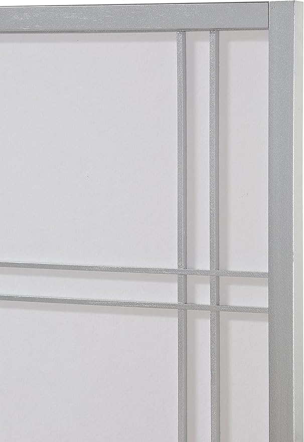 NicBex Room Divider 4 Panel Room Dividers with Paper-Looking Partition Room Dividers and Folding Privacy Screens Wall Divider for Home, Office, Room Separation,72" W x 1" D x 70" H, Silver-DeskLoop Office