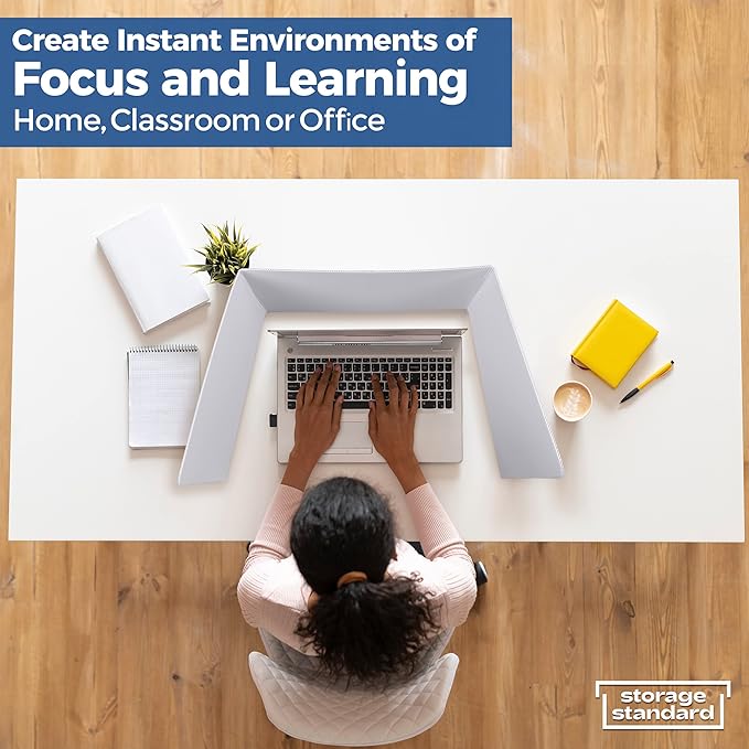 22 Pack Classroom Privacy Shields for Student Desks - Easy to Clean Plastic Sneeze Guard Folder Desk Divider Study Carrel - Classroom Materials for School Teachers - Includes Extra Labels-DeskLoop Office