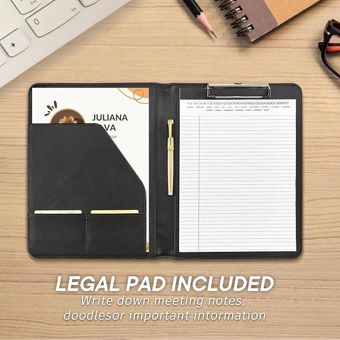 OOWOLF Padfolio with Clipboard Portfolio Binder - Image 9