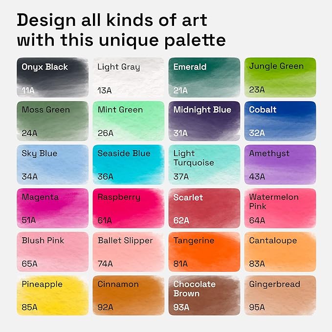 ARTISTRO 24 Watercolor Markers with Flexible Paint Brush Pens for Pros & Beginners - Consistent, Smooth, Bright, Washable, Non-Toxic, Ideal for Coloring, Calligraphy, & Manga-DeskLoop Office